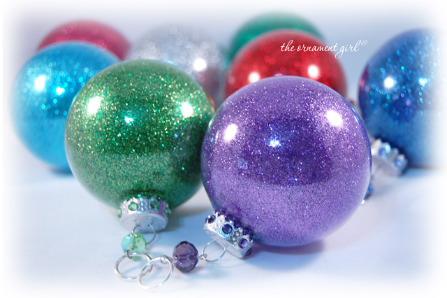 glitter ornaments