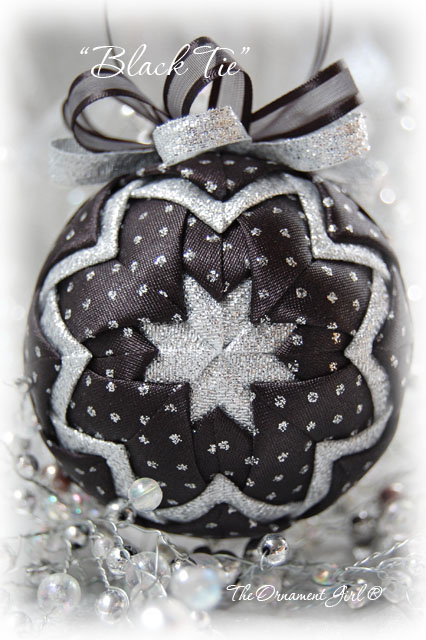 Black Tie Ornament Front View