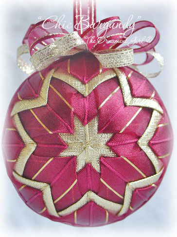 Chic Burgundy Ornament