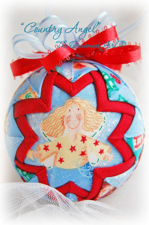 Country Angel Ornament Front View