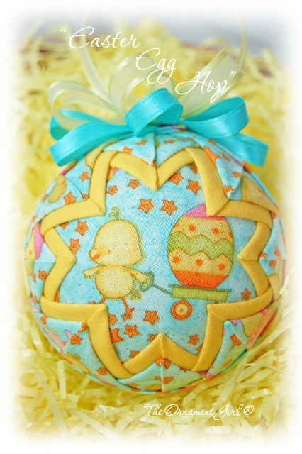 Easter Egg Hop Ornament Front View