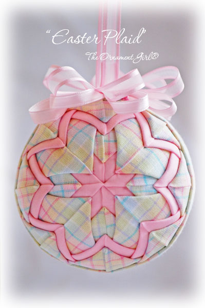 Longaberger Easter Plaid Ornament Front View