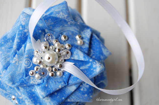 folded fabric pinecone ornament tutorial