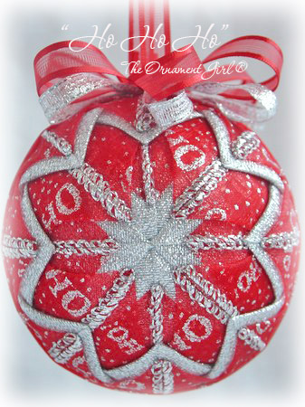 Ho Ho Ho Ornament Front View