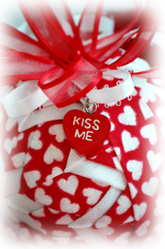 Kiss Me Ornament Top View