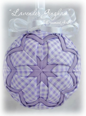 Lavender Gingham Easter Ornament