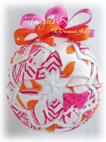 Lilly Pulitzer Tangelo Sun Ornament Front View