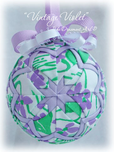 Lilly Pulitzer Vintage Violet Ornament Front View