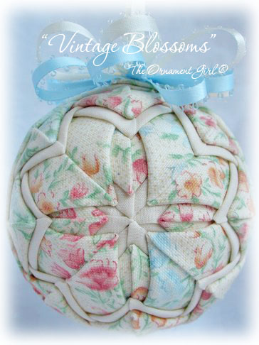 Longaberger Vintage Blossoms Ornament Front View
