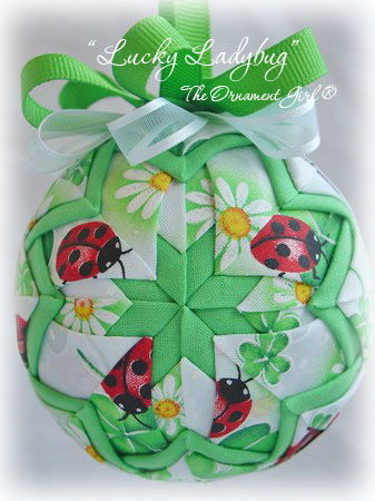 Lucky Ladybug Ornament Front View