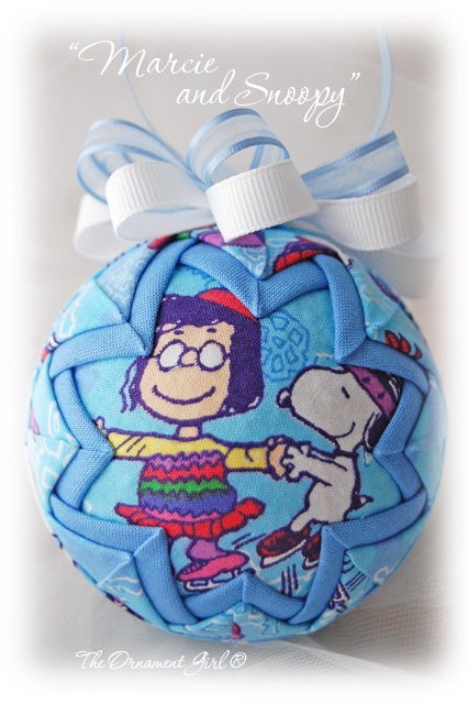 Marcie and Snoopy Ornament Front View