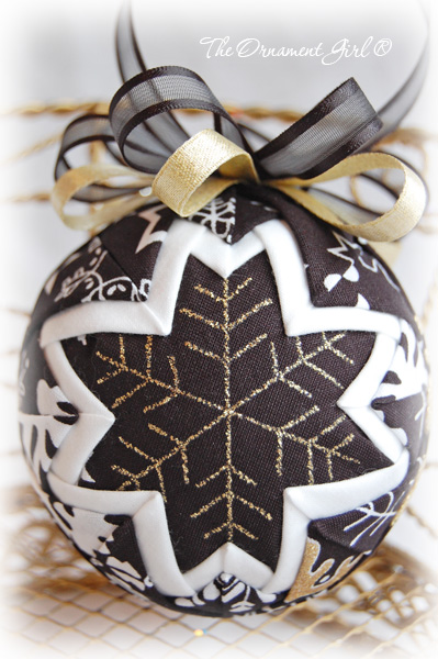 Mod Snowflake Ornament Back View