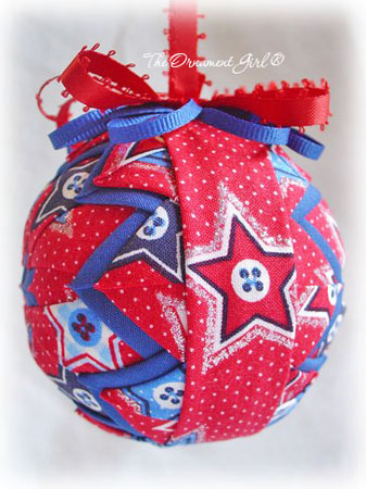 Patriotic Buttons Ornament Side View