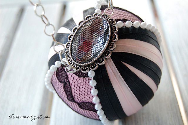 Pink and Black Ornament