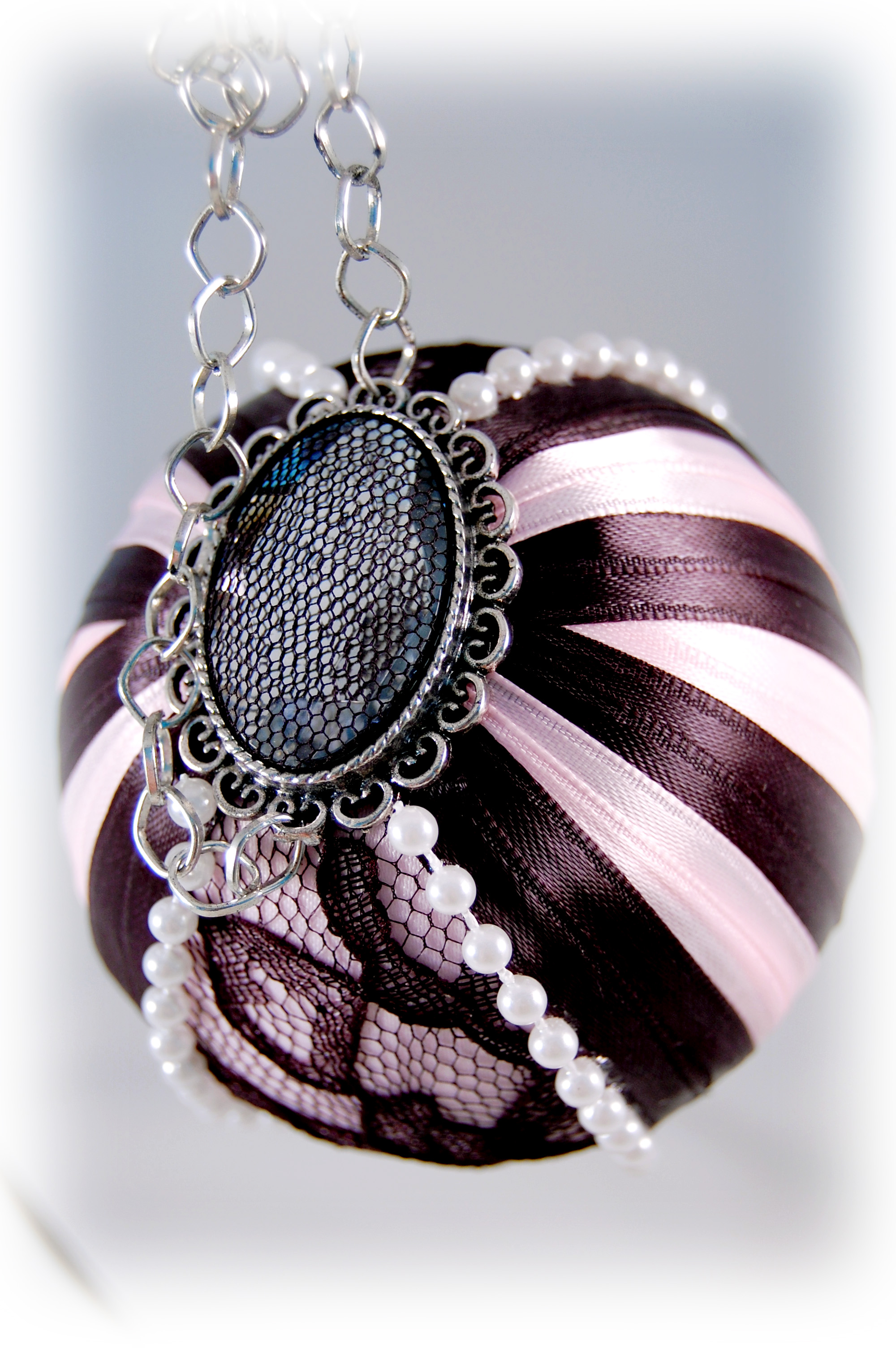 Pink and Black Ornament
