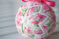 Pink Daisy Quilted Ornament