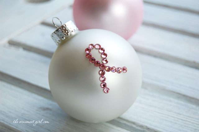 Pink Ribbon Breast Cancer Awareness Ornament DIY