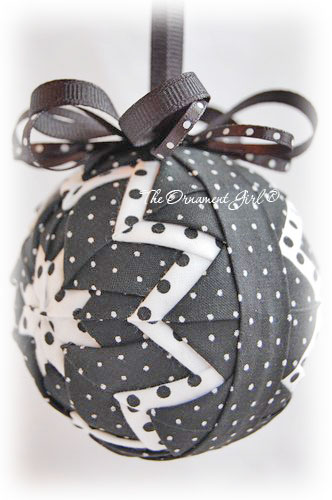 Black Polka Passion Ornament Side View