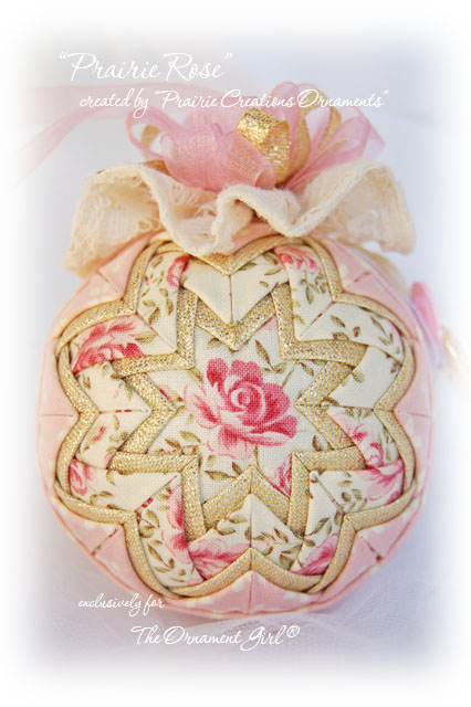 Prairie Rose Ornament Front View