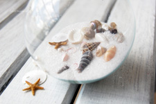 how to make a sand and shell ornament