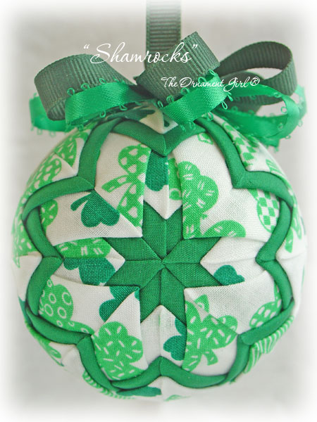 Shamrocks Ornament Front View