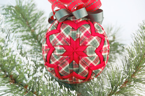 Quilted Ball Ornament PDF Tutorial Pattern - How to make your own - DIY ...